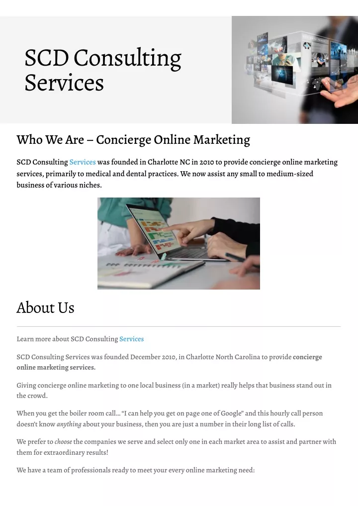 scd consulting services
