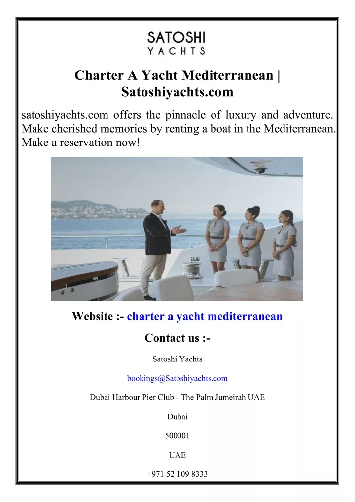 charter a yacht mediterranean satoshiyachts com