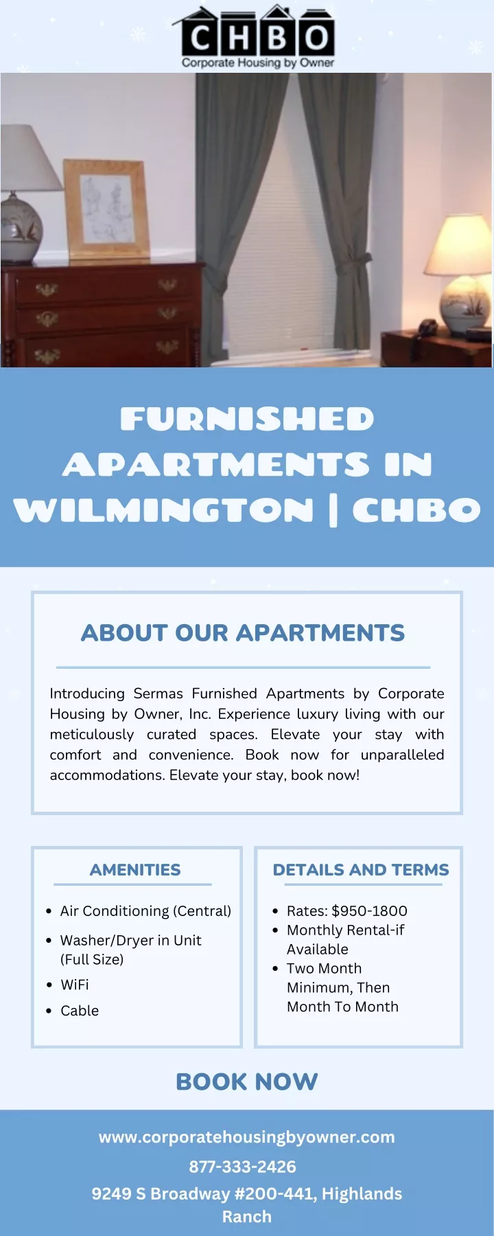 furnished apartments in wilmington chbo