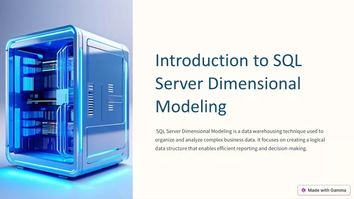 introduction to sql server dimensional modeling