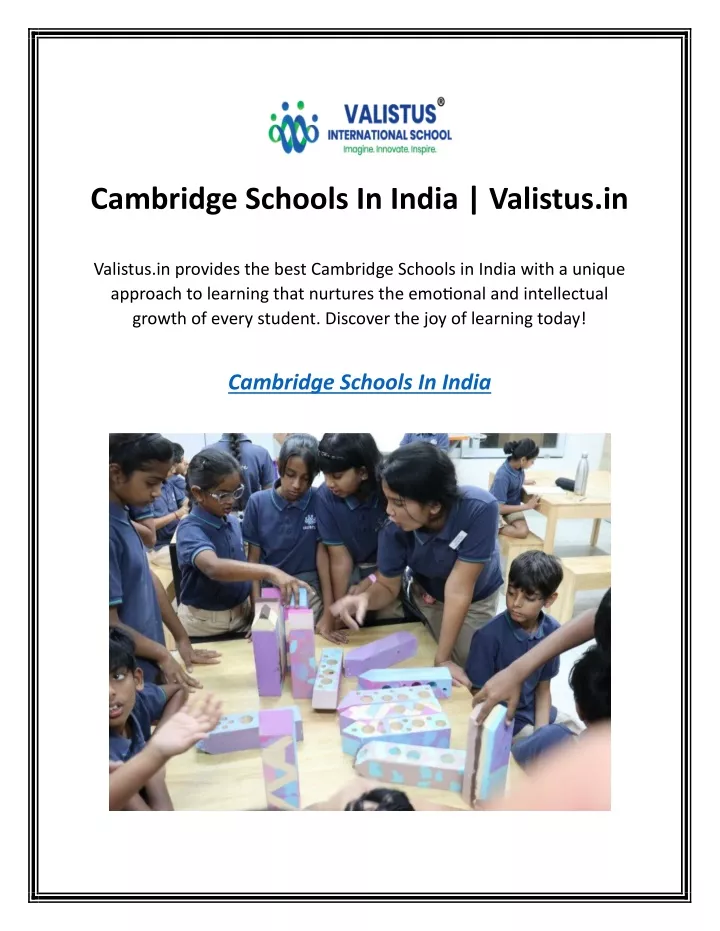 cambridge schools in india valistus in