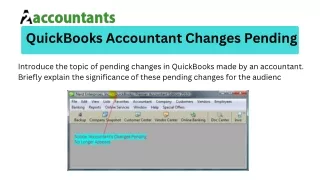 QuickBooks Accountant Changes Pending