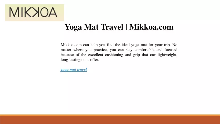 yoga mat travel mikkoa com