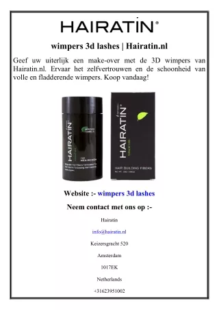 wimpers 3d lashes  Hairatin.nl