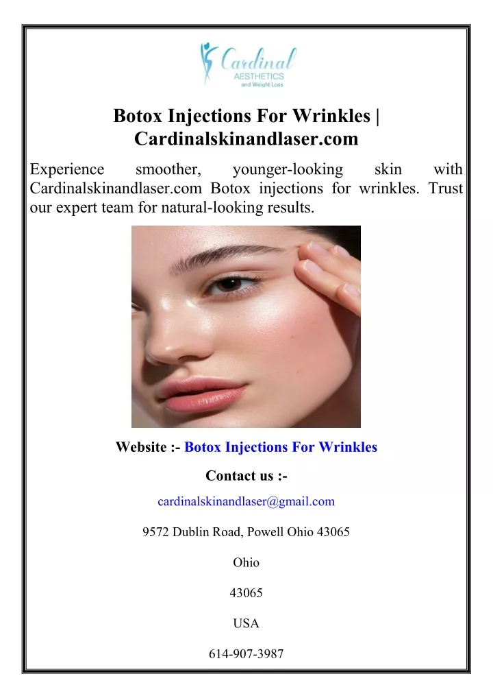 botox injections for wrinkles