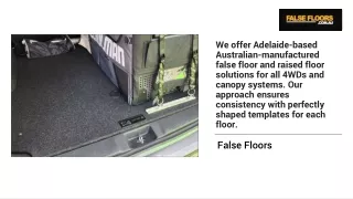 Adelaide-based Australian-manufactured false floor and raised floor solutions