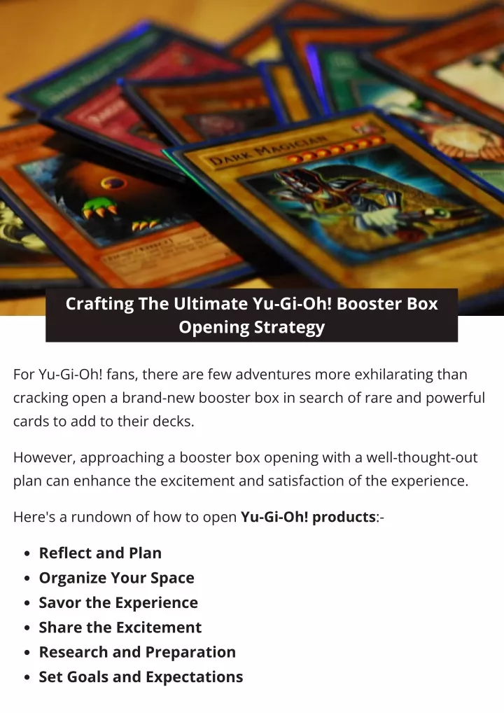 crafting the ultimate yu gi oh booster