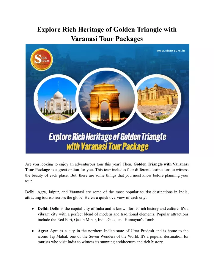 explore rich heritage of golden triangle with
