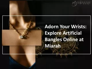Adorn Your Wrists  Explore Artificial Bangles Online at Miarah