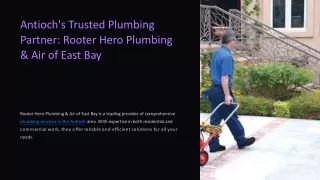 Antioch's Trusted Plumbing Partner Rooter Hero Plumbing & Air of East Bay