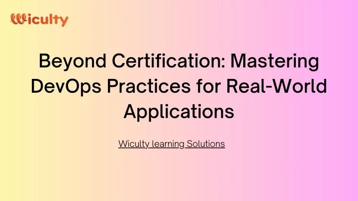 beyond certification mastering devops practices