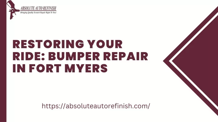 restoring your ride bumper repair in fort myers