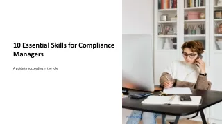 10 Essential Skills for Compliance Managers