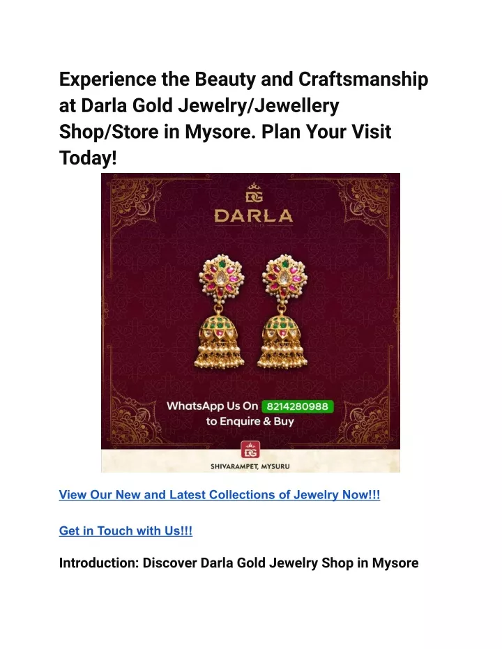 experience the beauty and craftsmanship at darla