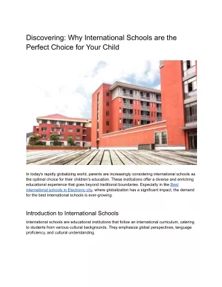 Discovering_ Why International Schools are the Perfect Choice for Your Child
