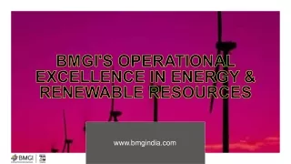 BMGI's Operational Excellence in Energy & Renewable Resources