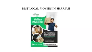 Best Local Movers in Sharjah