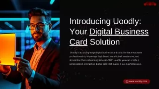 Uoodly Your Pocket-Friendly Digital Card Solution at ₹99Year
