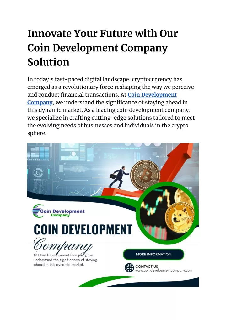 innovate your future with our coin development
