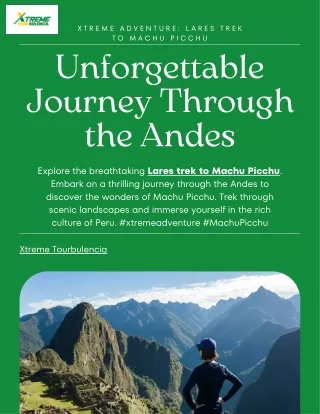 Lares Trek to Machu Picchu - Xtreme Tourbulencia