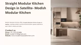 Straight Modular Kitchen Design in Satellite, Best Straight Modular Kitchen Desi