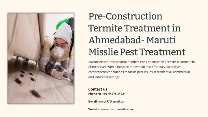 pre construction termite treatment in ahmedabad