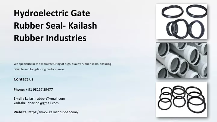 hydroelectric gate rubber seal kailash rubber