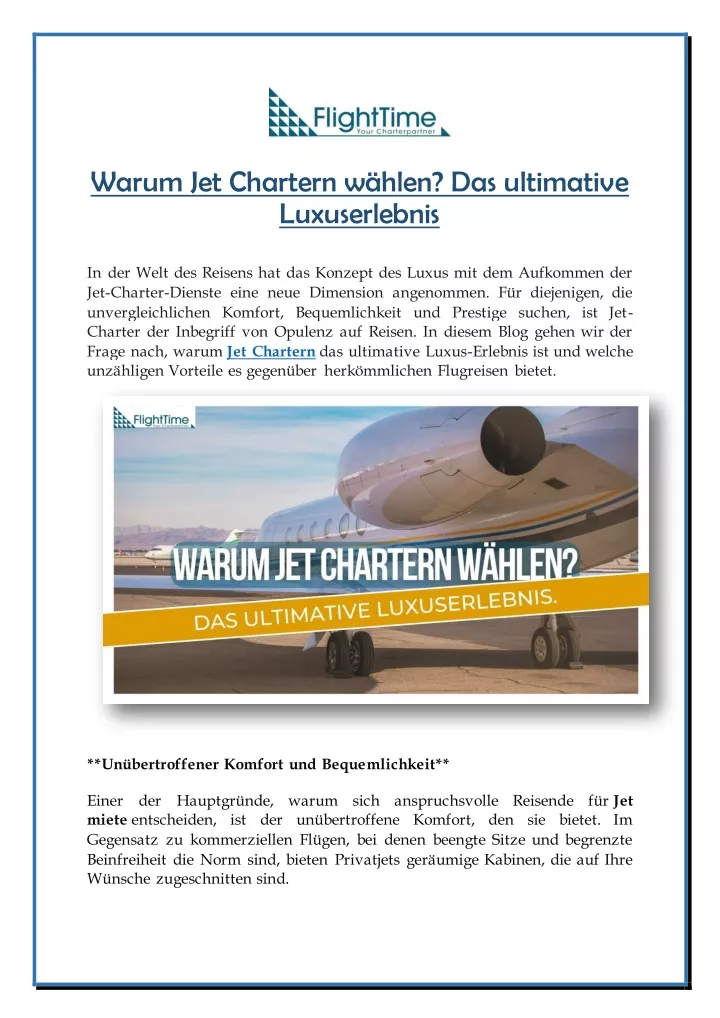 warum jet chartern w hlen das ultimative