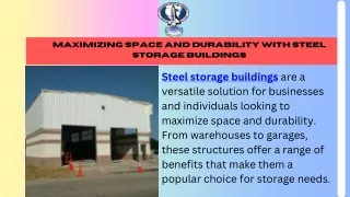 Durable Steel Storage Buildings - Universal Steel
