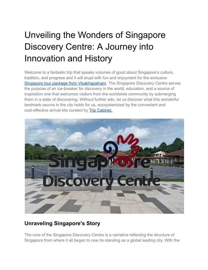 unveiling the wonders of singapore discovery