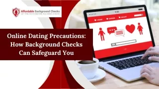 Online Dating Precautions How Background Checks Can Safeguard You