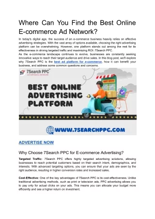online e-commerce advertising
