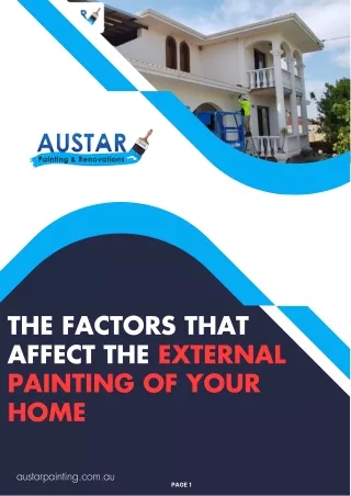 The Factors That Affect the External Painting of Your Home