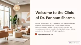 Welcome to the Clinic of Dr Pannam Sharma