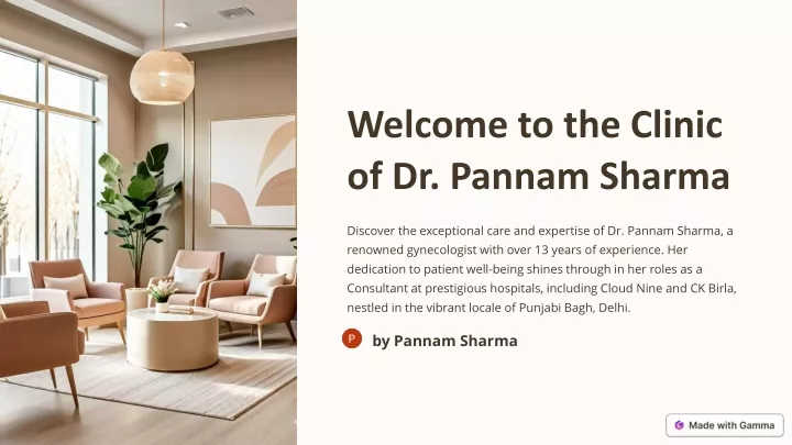 welcome to the clinic of dr pannam sharma