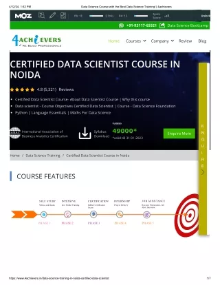 certified data science course in noida - 4achievers