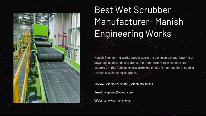 best wet scrubber manufacturer manish engineering