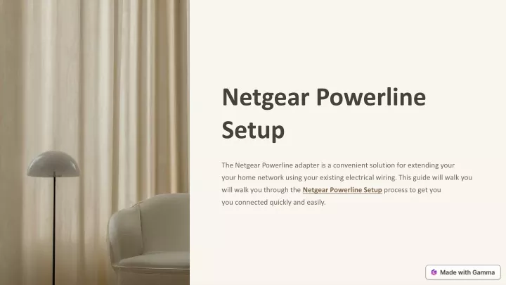 netgear powerline setup