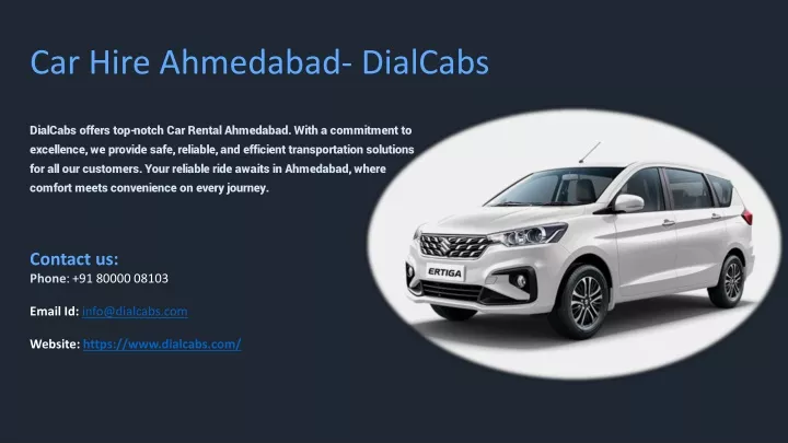 car hire ahmedabad dialcabs