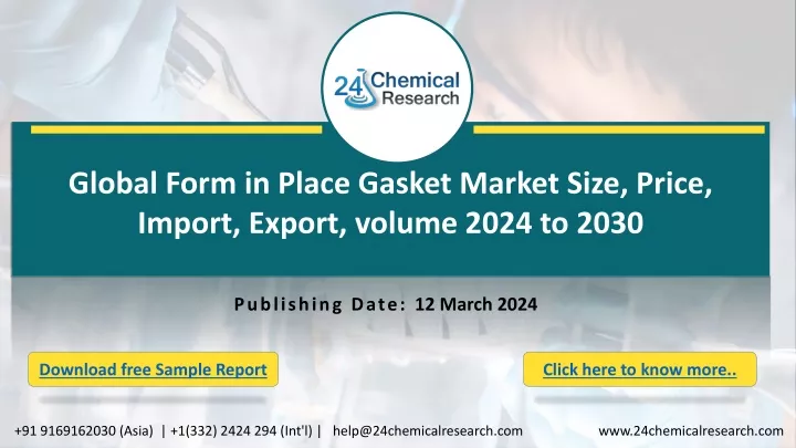 global form in place gasket market size price