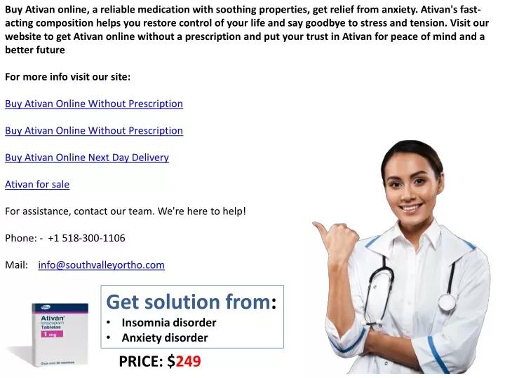 buy ativan online a reliable medication with