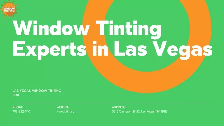 window tinting experts in las vegas