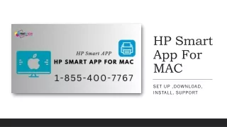 Support For HP Smart App For MAC( 1-855-400-7767)