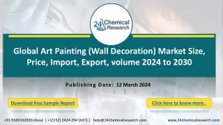 Global Art Painting (Wall Decoration) Market Size, Price, Import, Export, volume 2024 to 2030