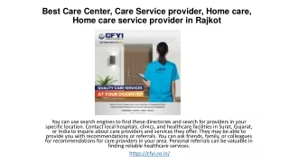 Care Service provider, Home care, Home care service provider in Rajkot