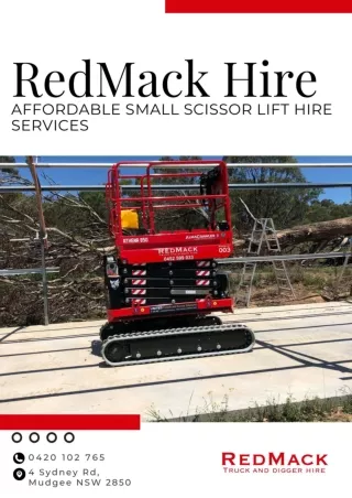 RedMack Hire  Affordable Small Scissor Lift Hire Services for Easy Access Solutions