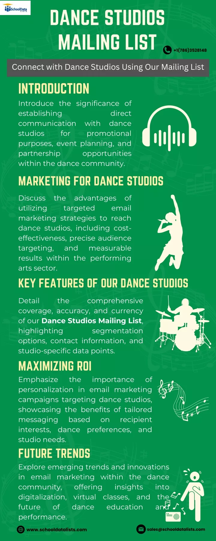 dance studios mailing list