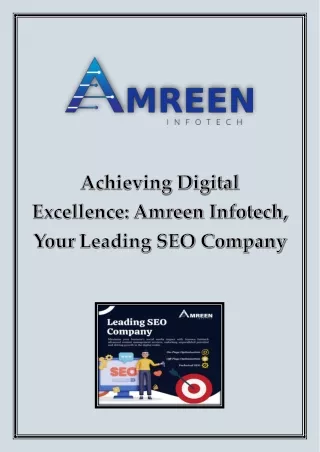 Amreen Infotech: Your Leading SEO Company for Enhanced Online Visibility and Gr