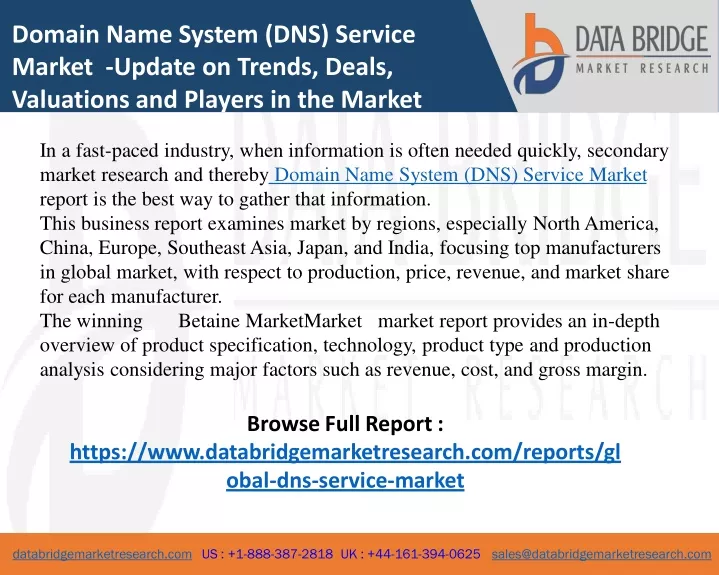 domain name system dns service market update