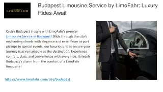 Budapest Limousine Service by LimoFahr_ Luxury Rides Await